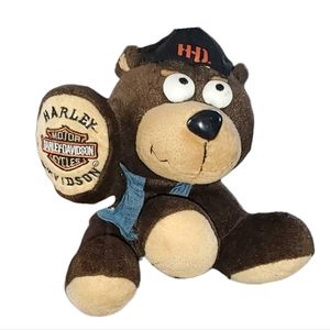 SOFT & Cuddly Official Harley Davidson Motorcycle Biker Bear Stuffed Animal